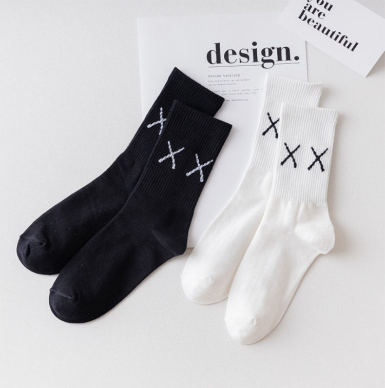 Set 5 Đôi Tất Cao Cổ Unisex Bèo Nhún Gân Tăm Style Thanh Lịch