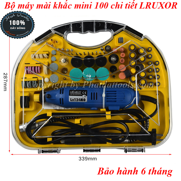 Bộ máy mài khắc mini đa năng gia đình 100 món LRUXOR - Bảo hành 6 tháng