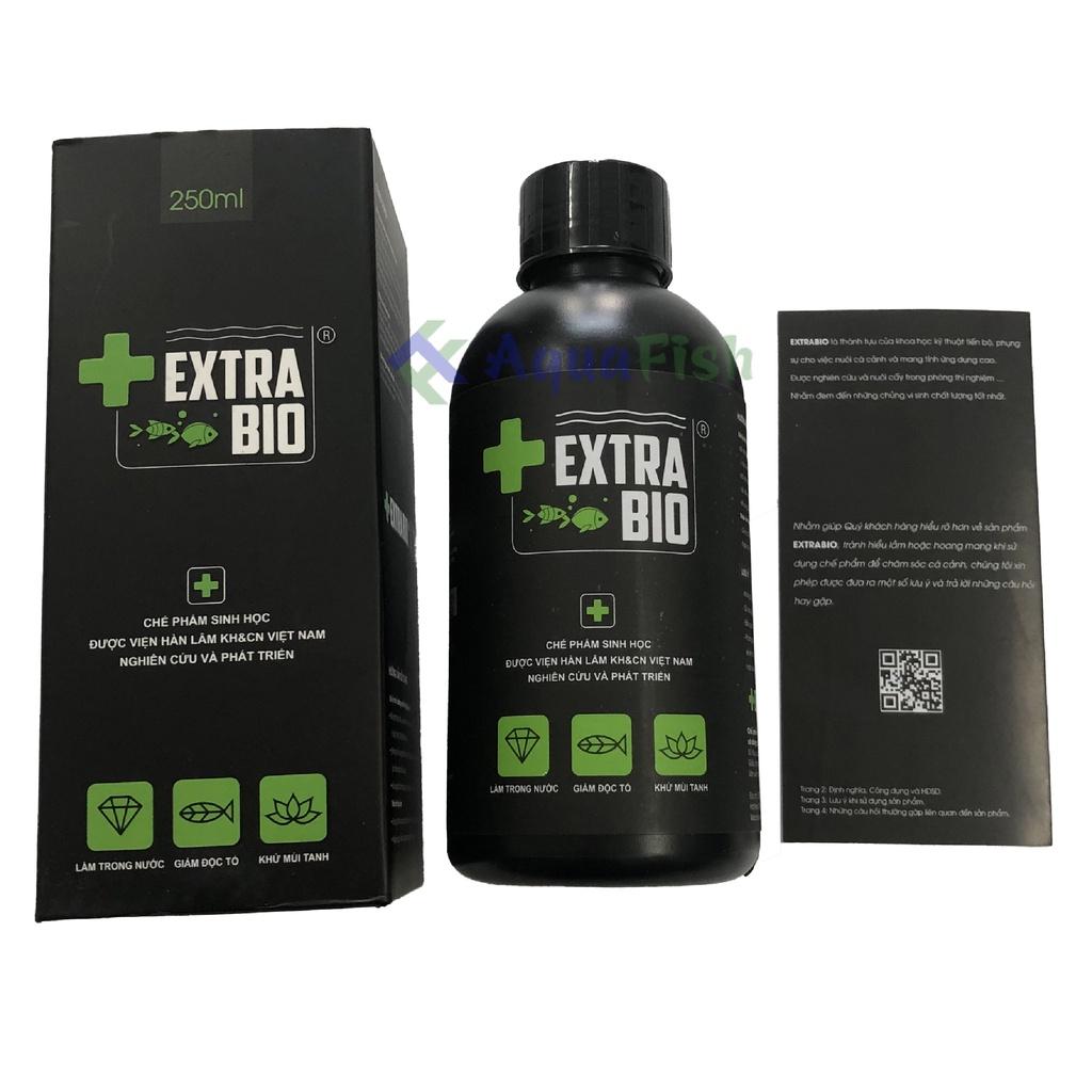 Vi sinh Extra Bio 250ml, vi sinh bể cá, hồ cá giúp làm trong nước, khử mùi tanh hôi, giảm độc tố, ngăn ngừa rêu hại
