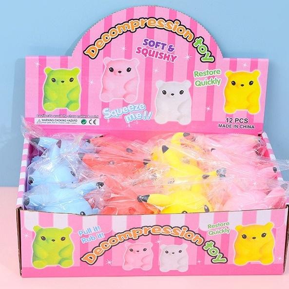 Squishy Mochi hình HEO HỒNG LỢN tua rua phát sáng mềm mịn dễ thương chân thực giảm stress co dãn đàn hồi ngộ nghĩnh bóp