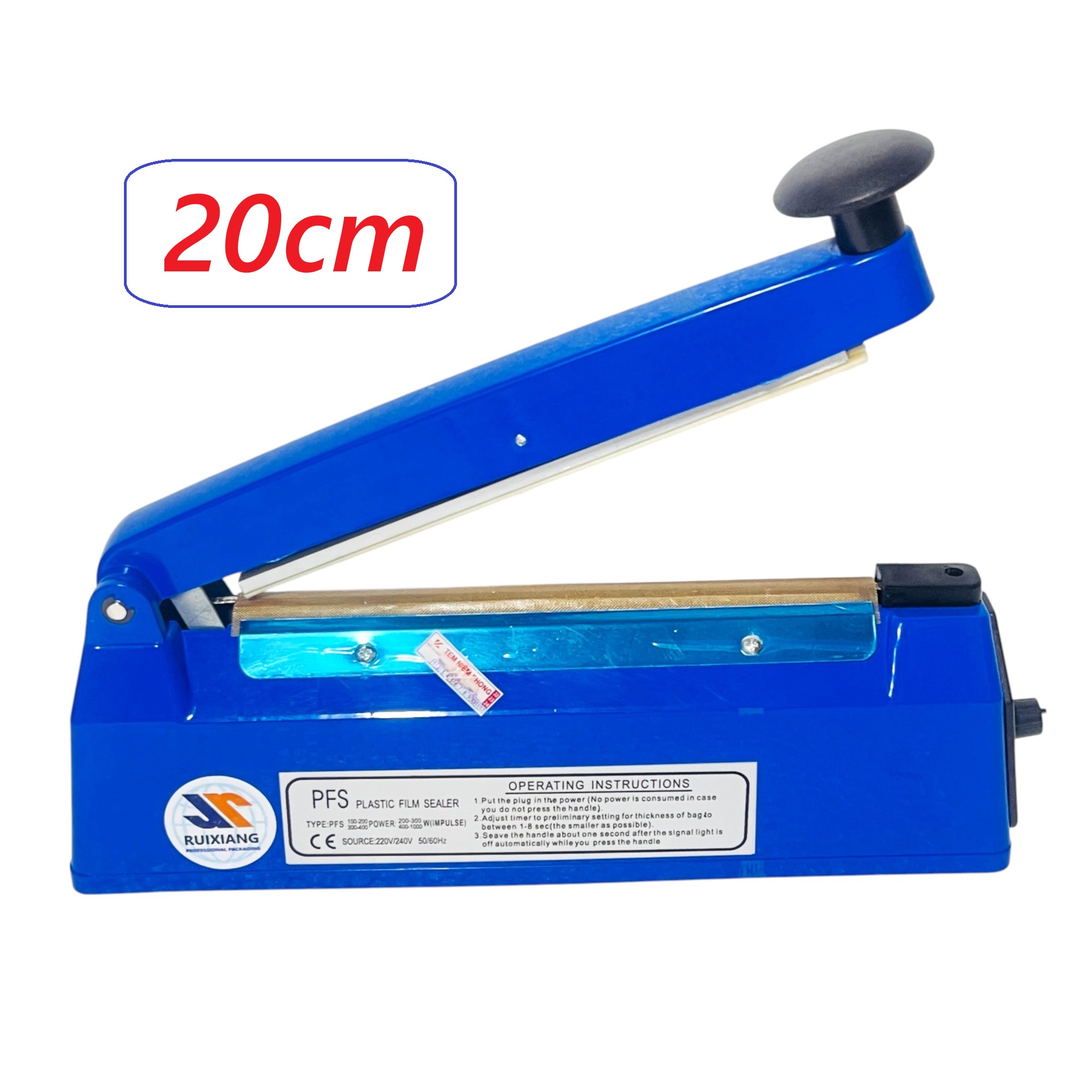 Máy Hàn Miệng Túi 20cm – Hàn Túi Nilon, Túi Lọc Trà, Dập Tay Tiện Dụng - hàng chính hãng