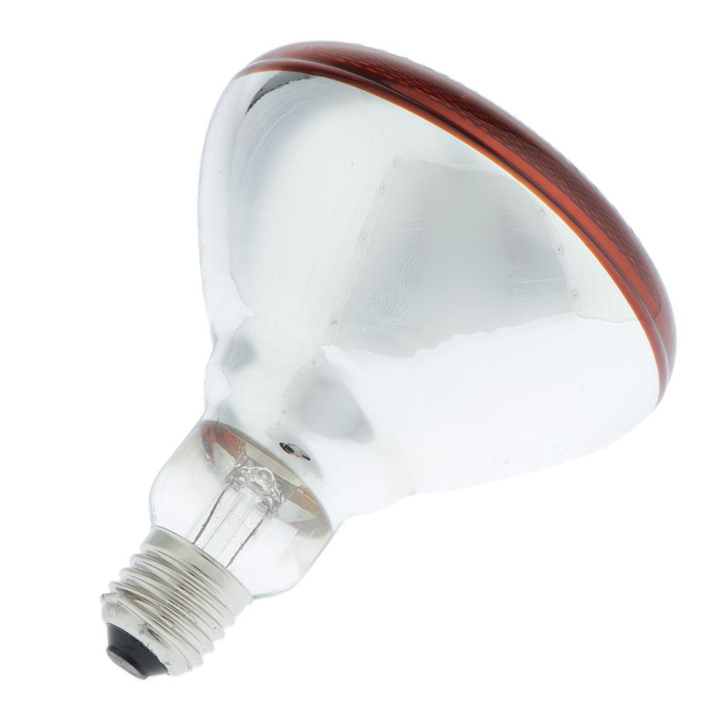 2xWaterproof E27 Heat Light Bulb Breeding Lamp Infrared Heater Bulbs 100W