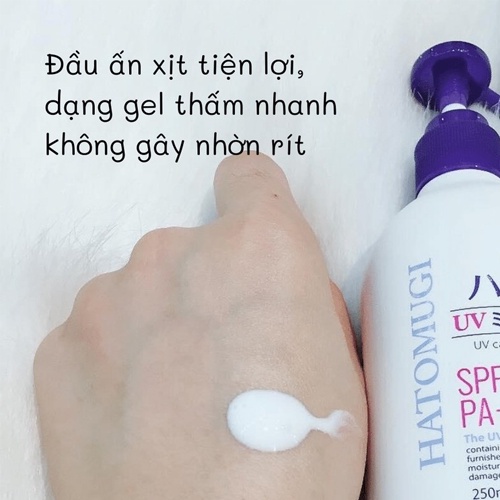 Hatomugi Chống Nắng Trắng Da Cấp Ẩm SPF50 PA+++ 250ml