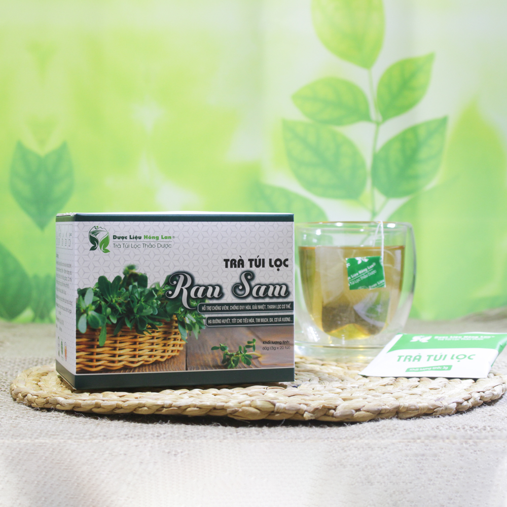 Trà Rau Sam túi lọc hộp 60g Cty Dược Liệu Hồng Lan