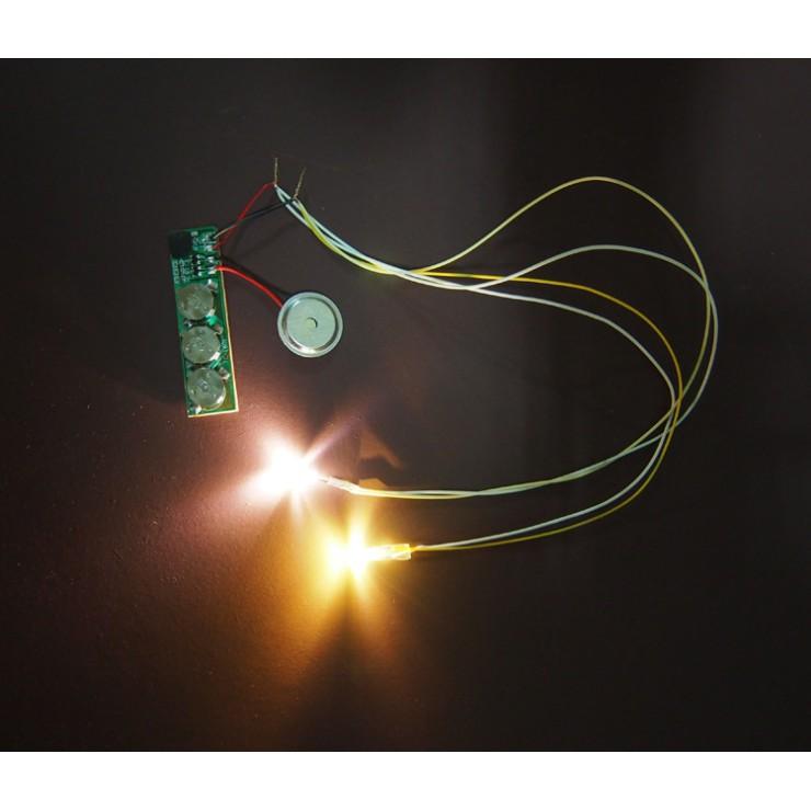 KHO-HN * Bóng đèn LED size 3mm đủ màu có dây nối làm nhà búp bê, DIY, tiểu cảnh (bóng và dây, ko kèm nguồn)