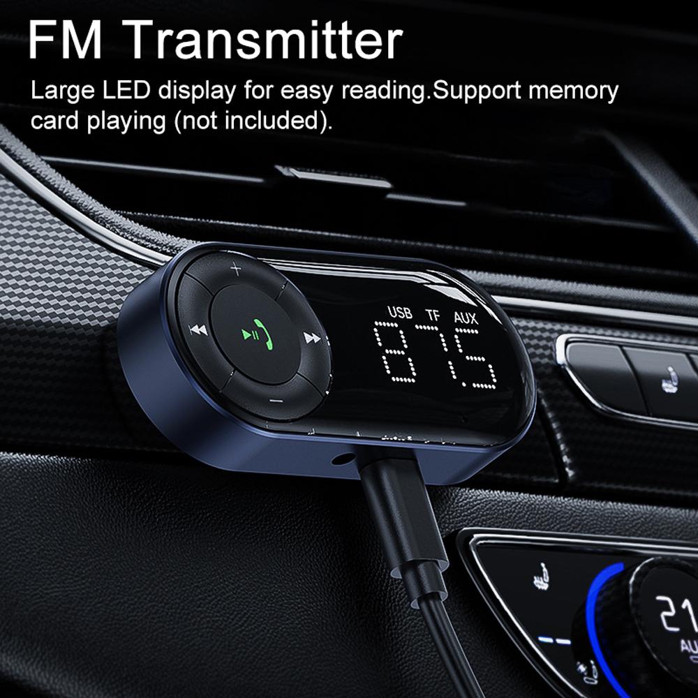 Car FM Transmitter Convenient Auto BT Audio Receiver Portable Car Driving Handsfree Call Accessory