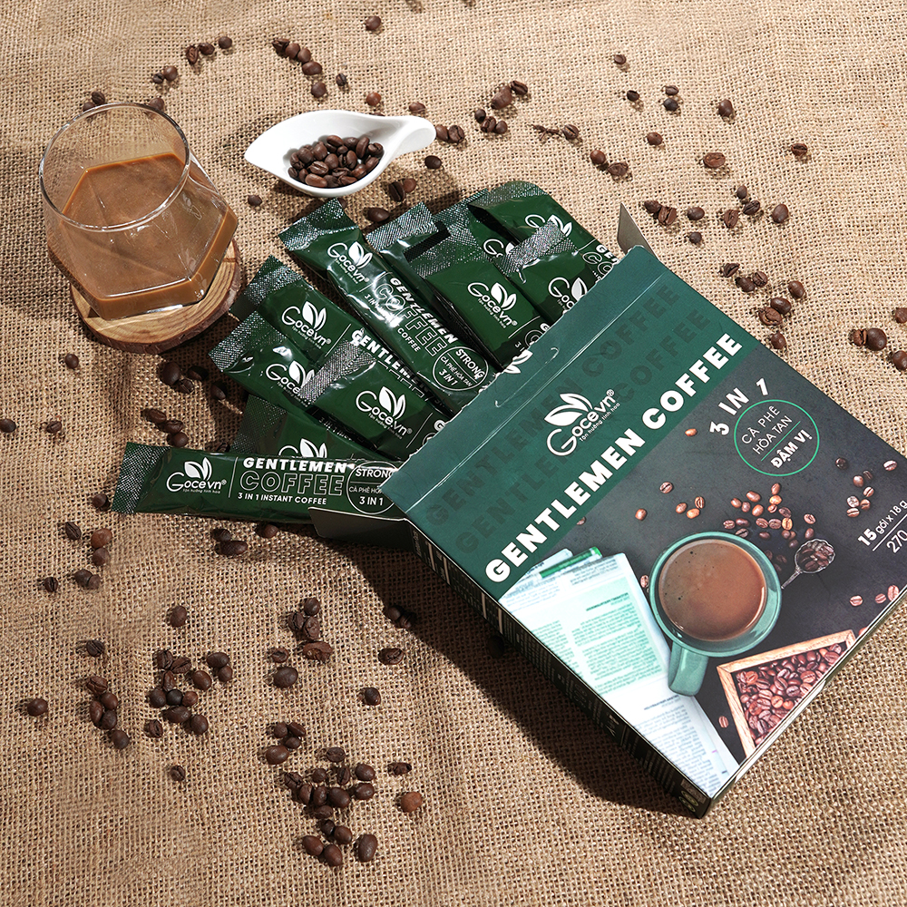 Gentlemen Coffee Goce - Cafe Nam hòa tan 3 trong 1 - 270g (15 gói x 18g)