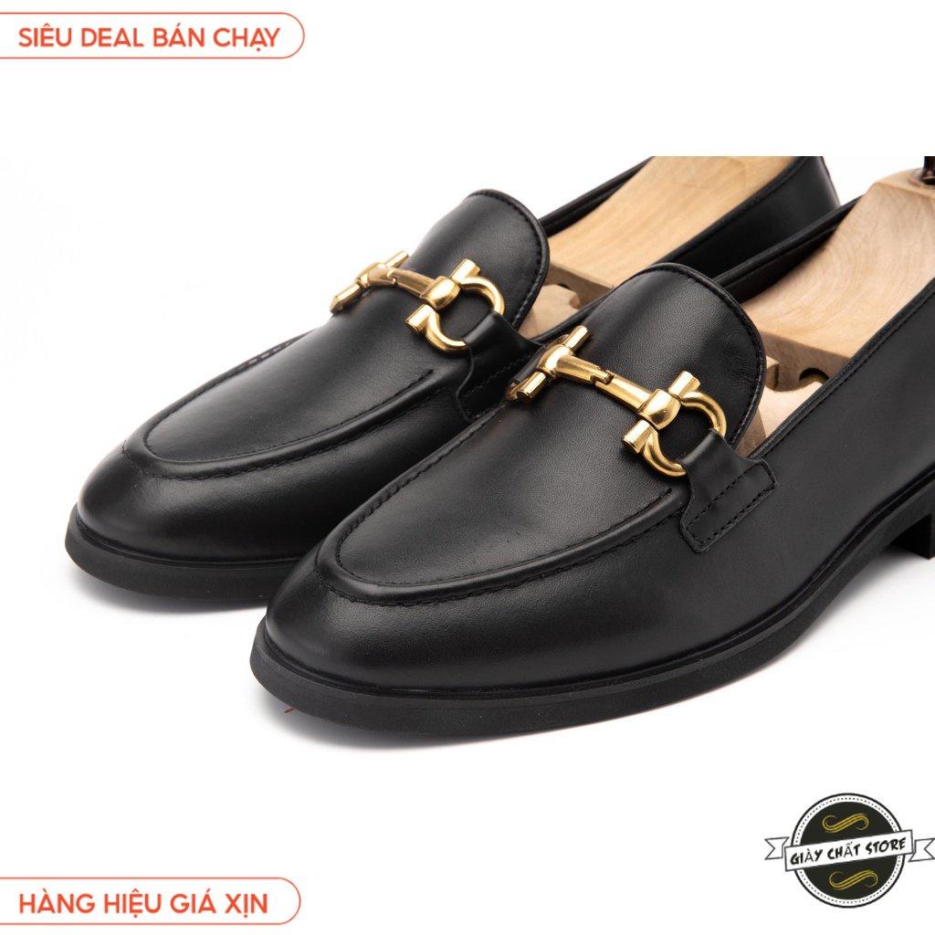 Giày Lười Nam Công Sở XOĂN SHOP Da Pu Pu Size 38 Đến 43 Màu Đen - G062