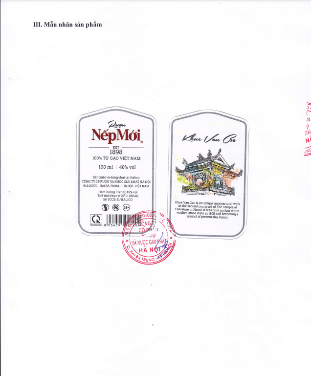 Rượu Vodka Collection HALICO nồng độ 40% chai 100ml kèm hộp