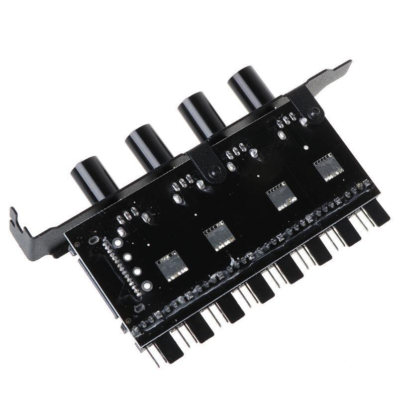 Bộ Điều Khiển Tốc Độ Quạt Tản Nhiệt 8 Kênh 4 Nút Cho Cpu Case Hdd Vga Pci 12v Sata / 4pin