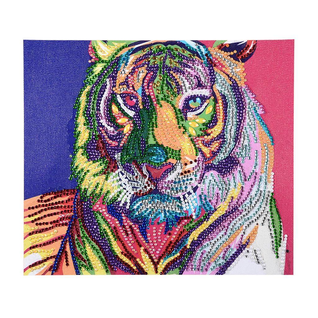 5D Special Shaped Tiger  Kit Cross Stitch DIY Arts Crafts