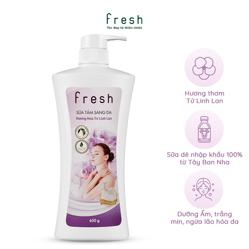 Sữa Tắm Sáng Da Fresh Hương Hoa Tử Linh Lan 650g