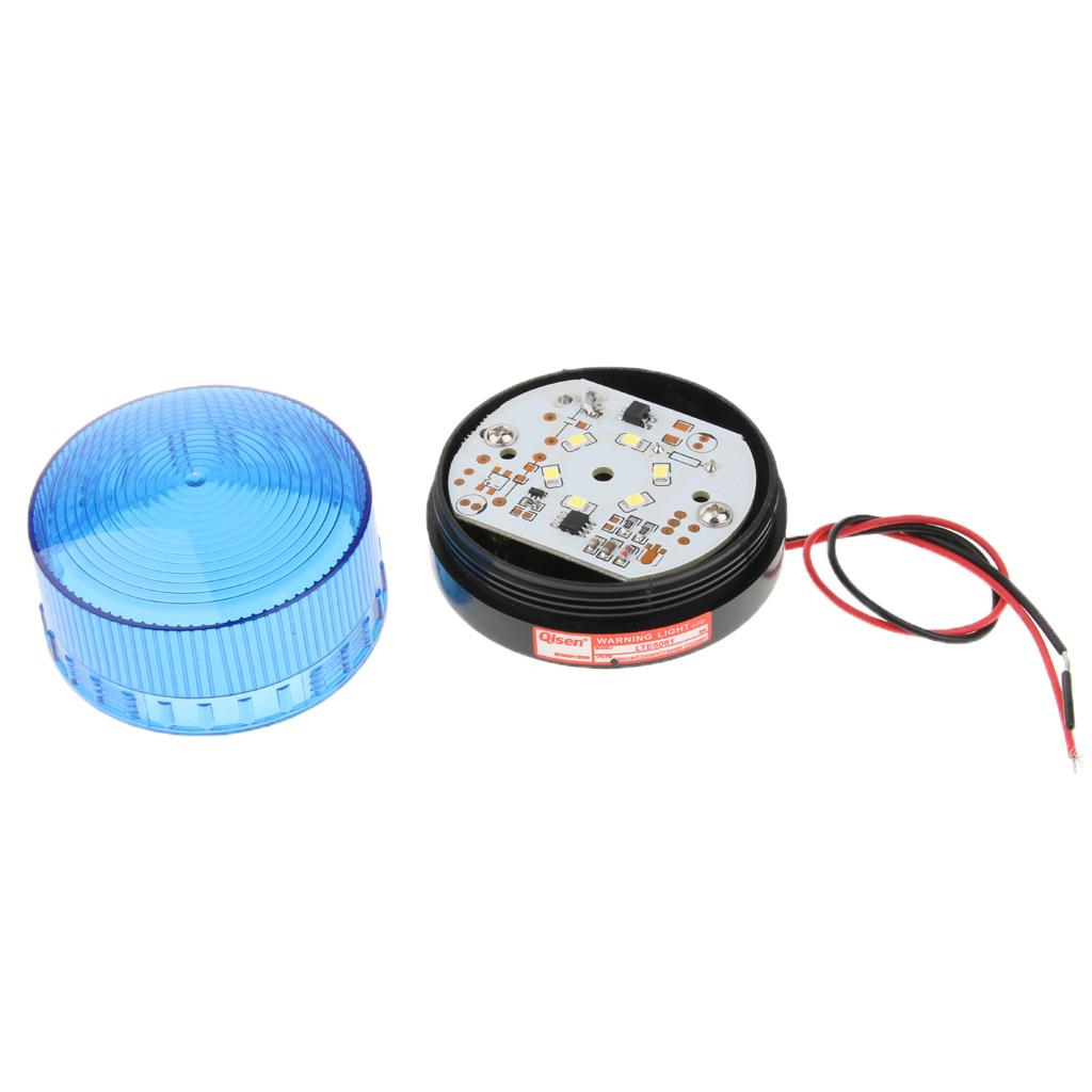 Blue LED Emergency Warning Strobe Light Lamp Flashing Beacon DC12V