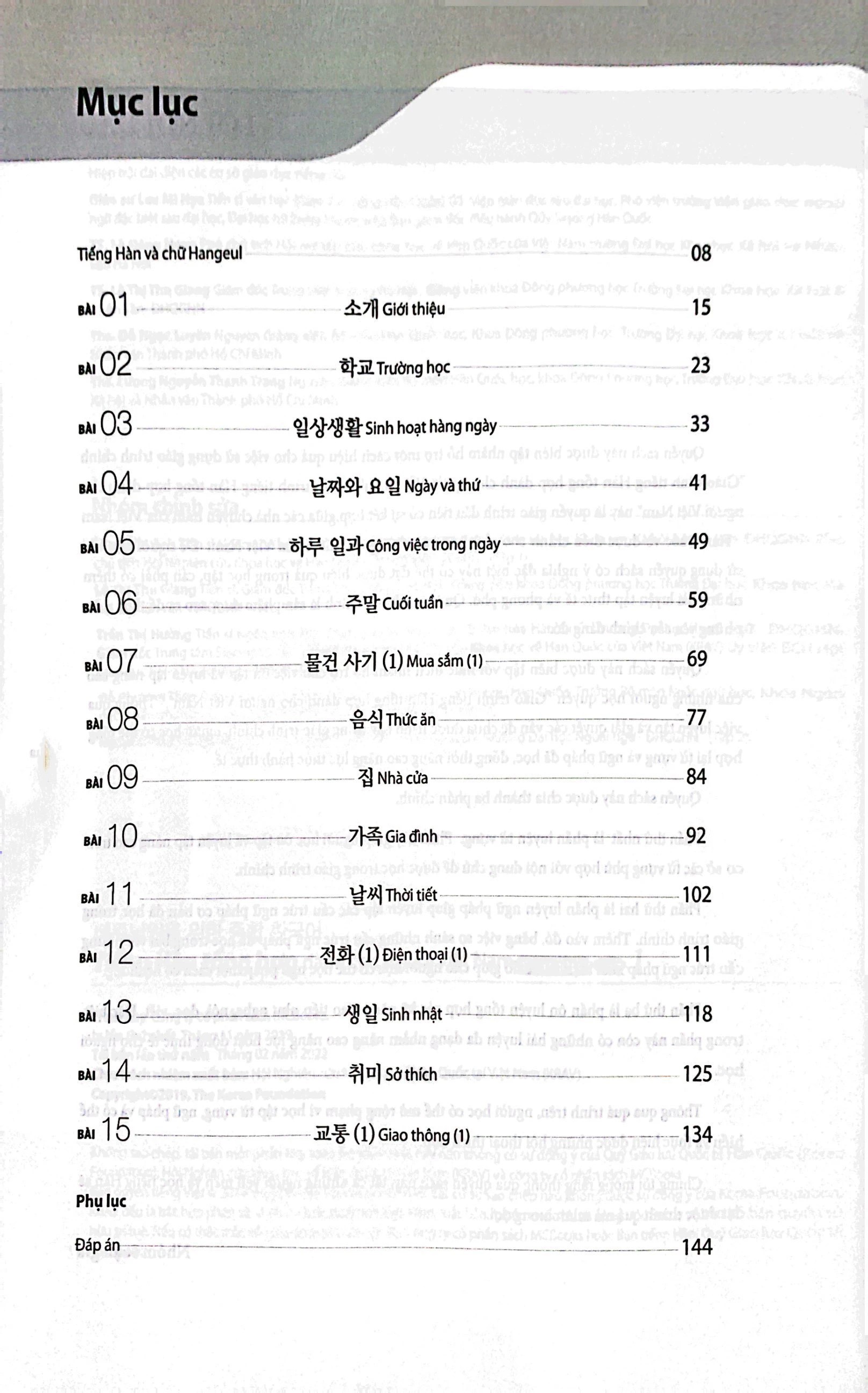 Sách Tiếng Hàn tổng hợp dành cho người Việt - Sơ Cấp 1 - Sách bài tập - MCBooks