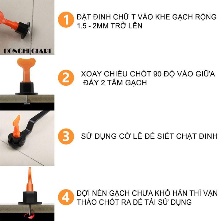 Ke Cân Bằng Lát Gạch Nền Siêu Phẳng ️️ 100 Cái Ke Ốp Lát Gạch Tái Sử Dụng Nhiều Lần