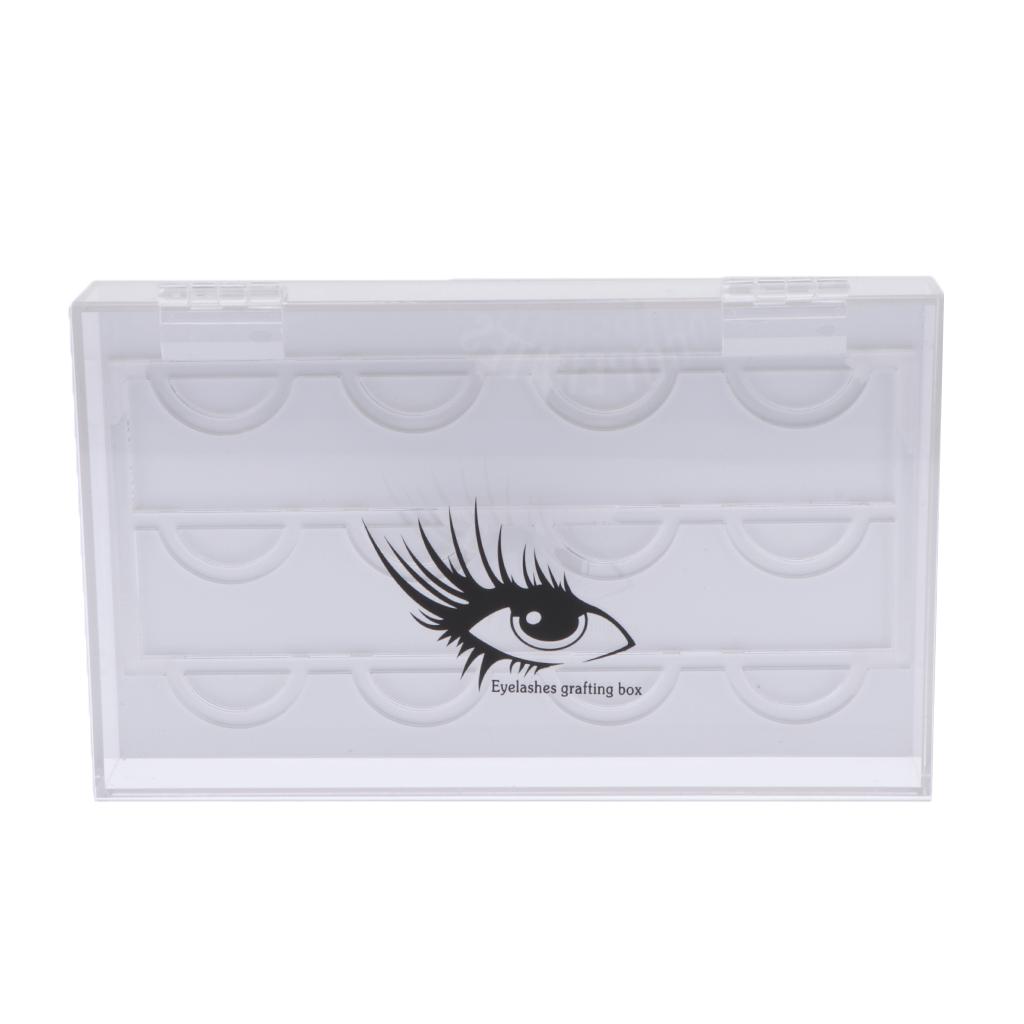 6 Pairs Acrylic False Eyelash Storage Case Display Box Eyelash Holder Stand