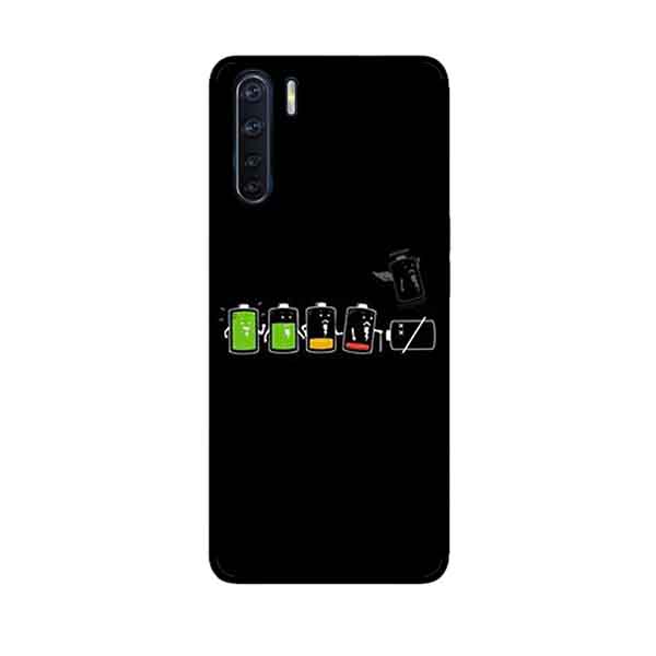 Ốp Lưng in cho Oppo A91 Mẫu Nguồn Pin - Hàng Chính Hãng