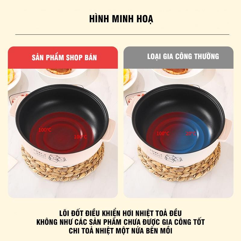 Nồi Lẩu Điện Không Dính Đường Kính 20cm Dung Tích 2 Lít Nồi Bếp Đa Năng Tiện Lợi Giá Rẻ