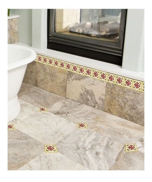 Decal giả gạch 15 Trang trí quán đẹp