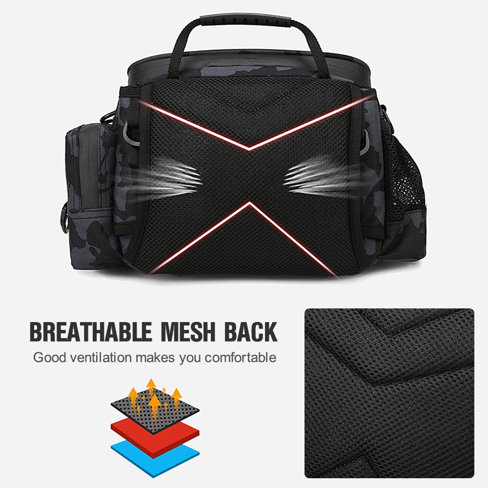 Fishing Tackle Bag Water-resistant Single Shoulder Crossbody Bag Waist Pack Fishing Lure Gear Utility Storage Bag