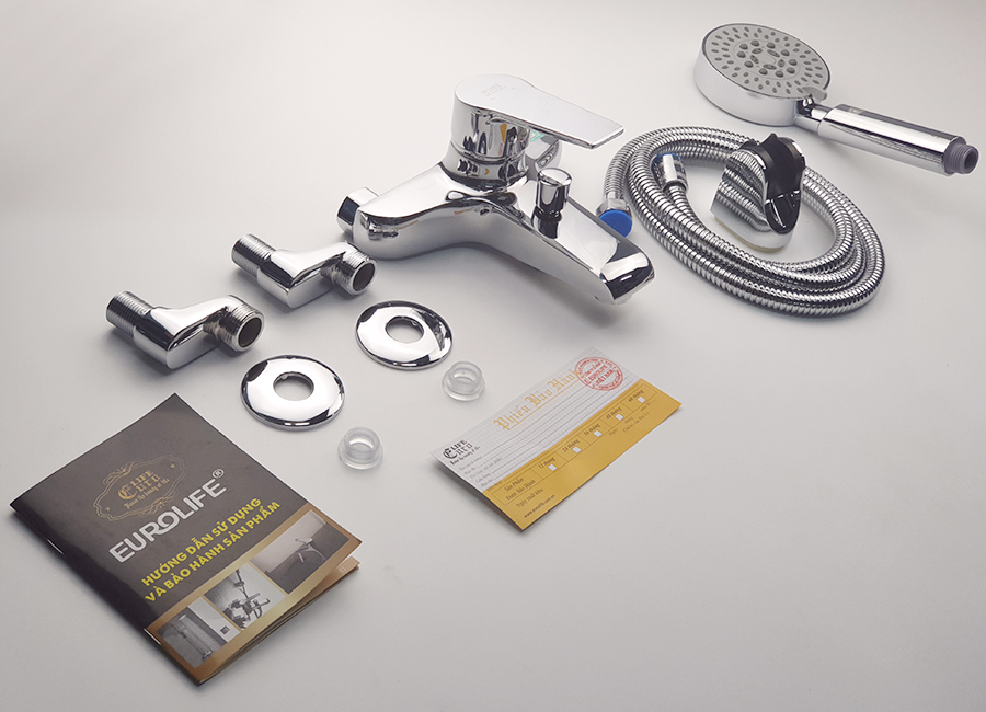 Bộ vòi sen nóng lạnh Đồng mạ ChromeEurolife EL-AZA01