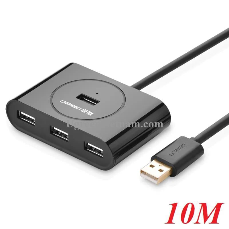 Hub USB Ugreen 4 Cổng 2.0 20217 (10m) - Hàng Chính Hãng