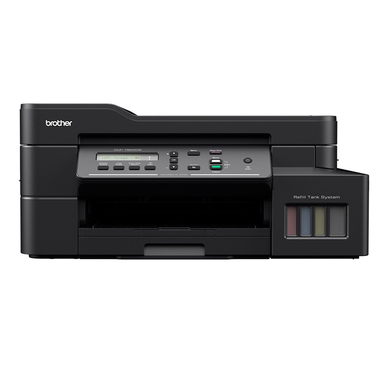 Máy In Brother DCP-T820DW Đa Chức Năng , In Phun Màu Hệ Thống Tiếp Mực Ngoài, Đảo Mặt Tự Động, Kết Nối Wifi, USB 2.0, Khổ Giấy Tối Đa A4 - Hàng Chính Hãng