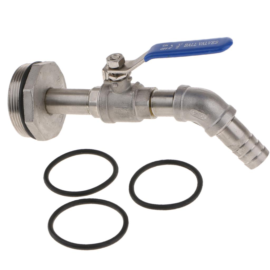 Nghiêng Nozzl Đầy Đủ Cổng Bóng Van Dầu Trống Adapter Nòng Van Nạp Ổ Cắm Cho 200 Lít, weldless Vách Ngăn ~ 20 Mm