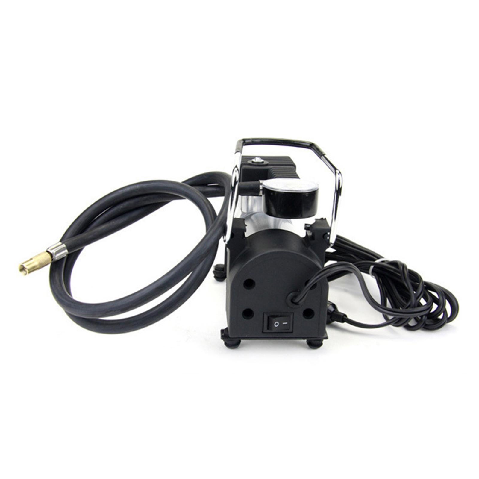 Tire Pump 12V DC Single Cylinder, 140PSI 35L/Min, Portable Heavy Duty Compact,Tire Inflator, Tyre Air Compressor Pump Fit for Truck Bike Auto