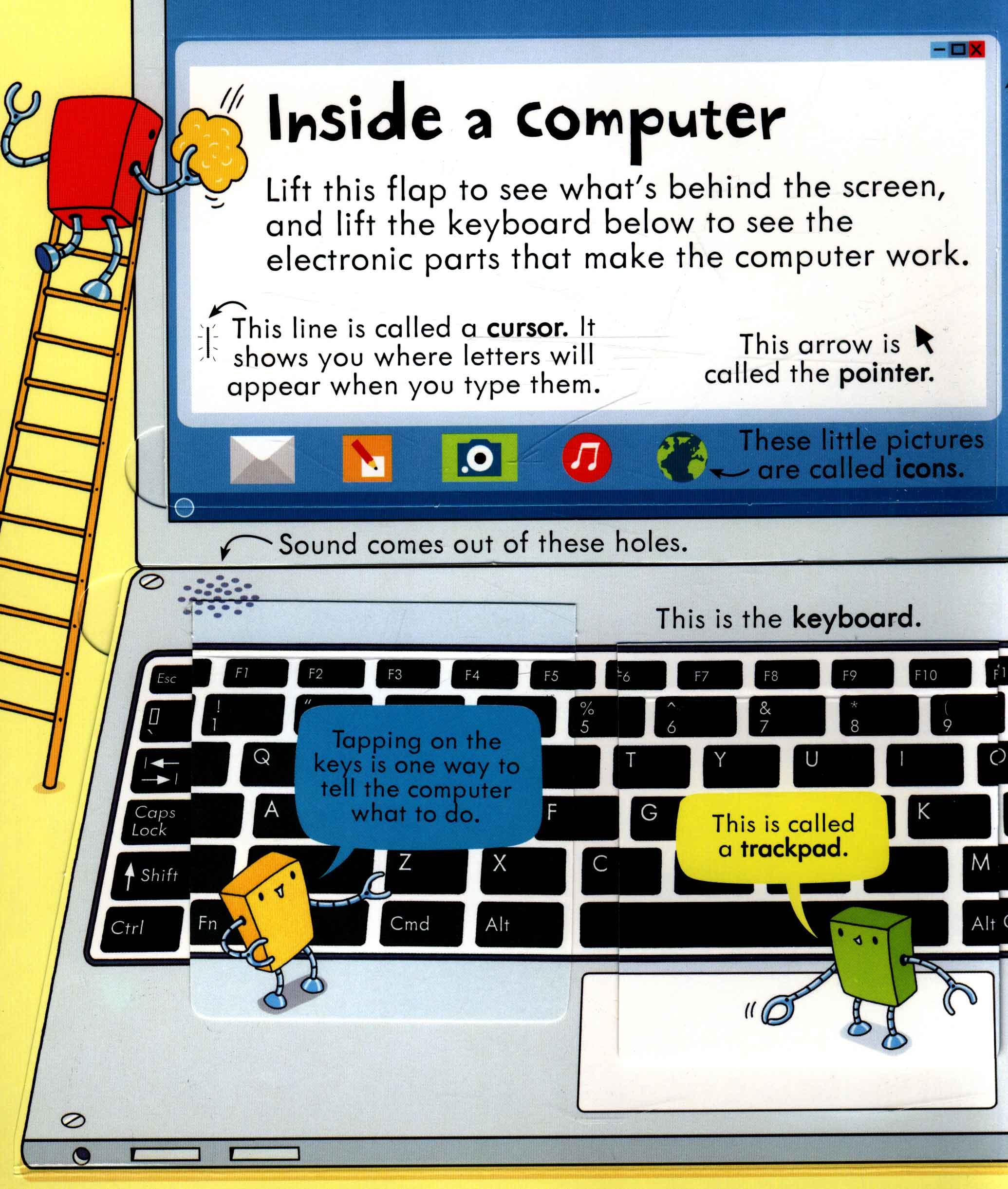 Sách tương tác tiếng Anh - Usborne Look inside How computers work