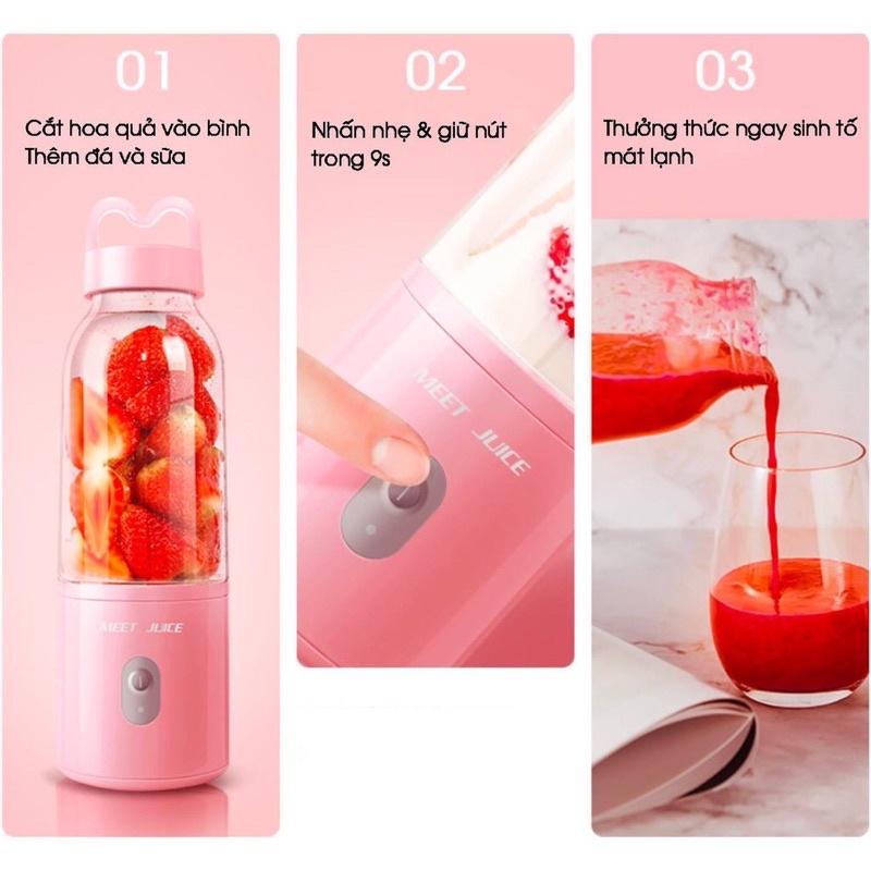 MÁY XAY SINH TỐ CẦM TAY MEET JUICE 500ml