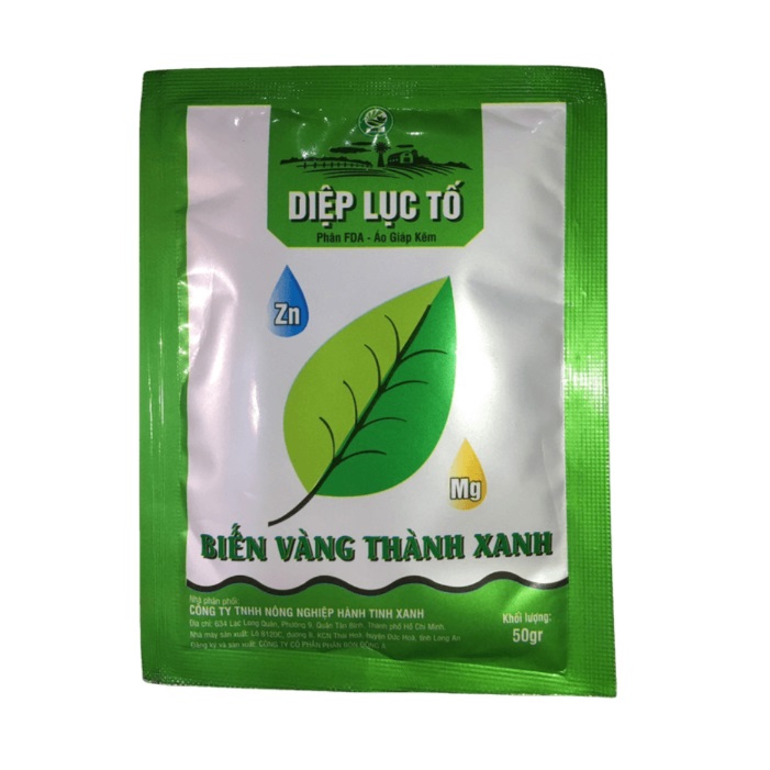 Phân vi lượng dễ hấp thụ Diệp Lục Tố - giúp biến lá vàng thành xanh - dày lá - quả to đẹp