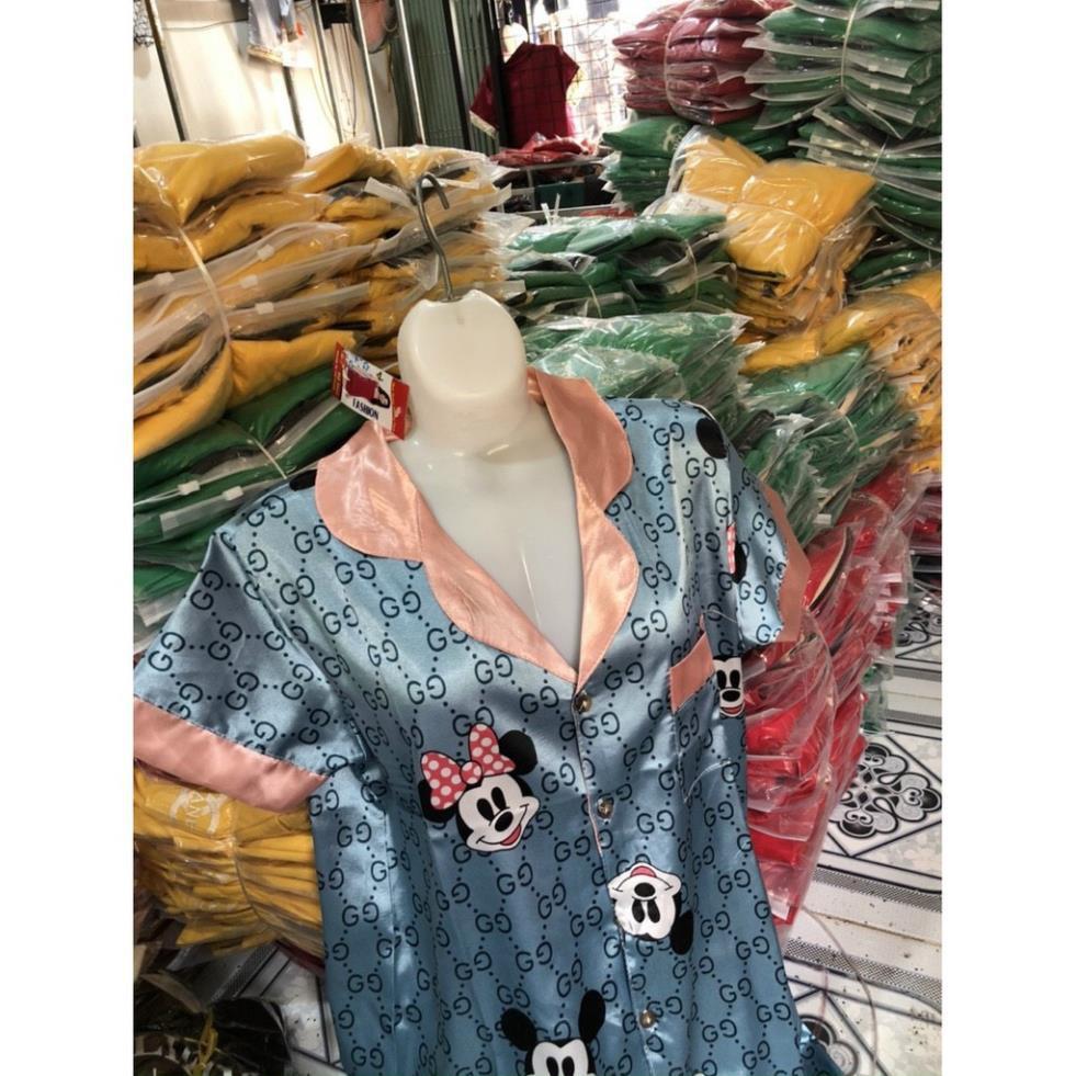 Đồ Ngủ Nữ, Bộ Pijama Satin Tay Ngắn Siêu Xinh - Hàng Hàn Quốc, Mặc Là Xinh 2