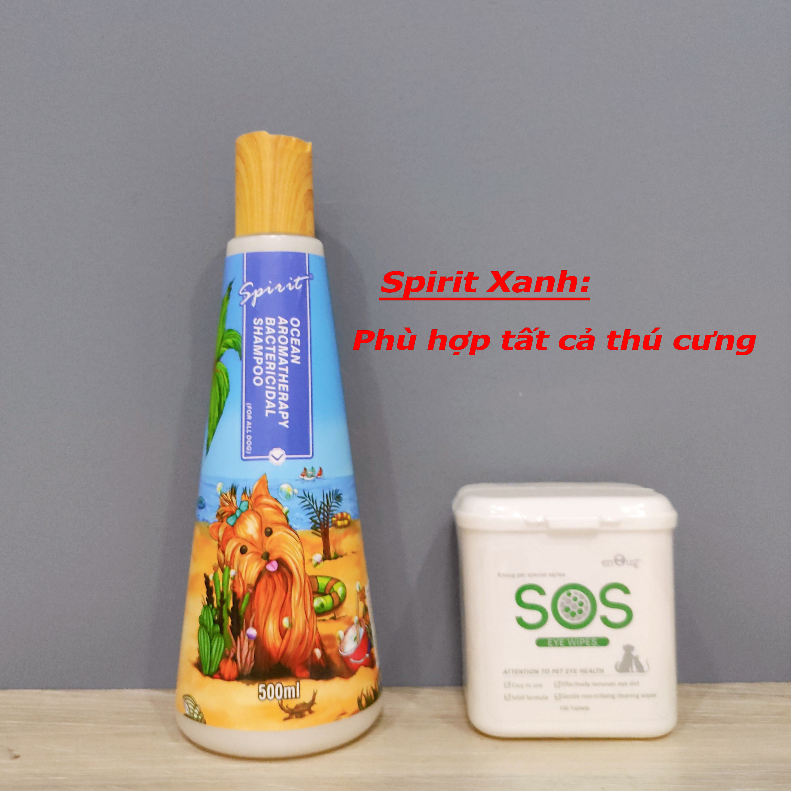 Sữa Tắm Nước Hoa Nắp Gỗ Cho Chó Mèo Cao Cấp Spirit Chai 500ml