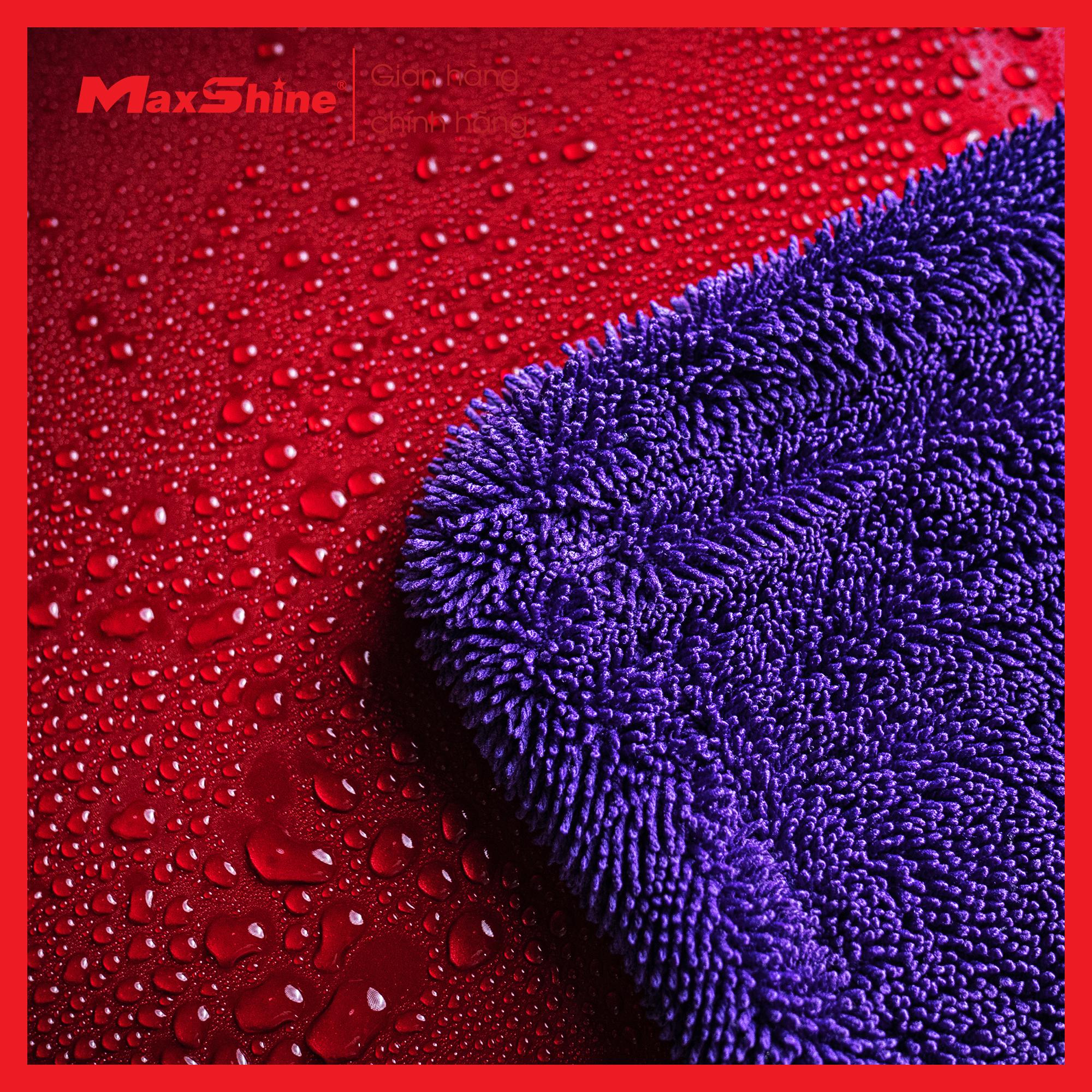 Khăn lau khô xe ô tô sợi xoắn bề mặt lớn Maxshine 1196090P làm bằng sợi Microfiber siêu mềm, không để bụi vải khi lau.