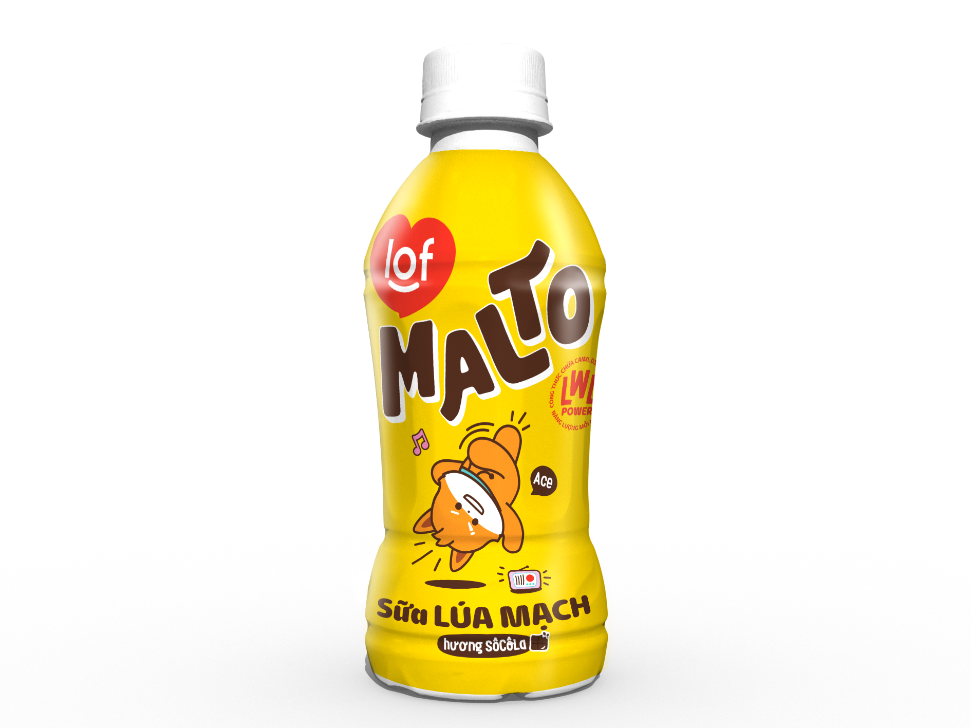 Lof Malto sữa lúa mạch hương Socola chai 240mlx24