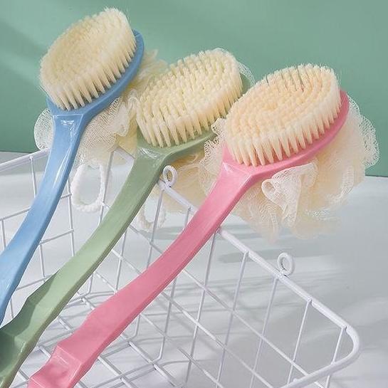 Cây Cọ Lưng Tắm 2 Trong 1 Gồm 1 Đầu Cọ Lưng 1 Đầu Bông Tắm Cây Bông Tắm 2 Đầu Tiện Dụng