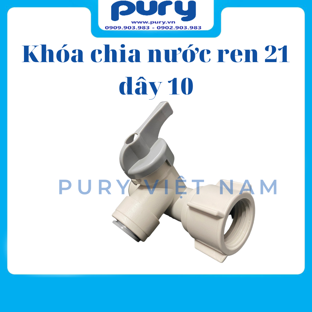 Van Chia Nước Bằng Nhựa ra dây 6mm hoặc 10mm - Bộ chia nước đầu vào ( Khẩu khóa) / Cút chia nước đầu vào / Van chia nước