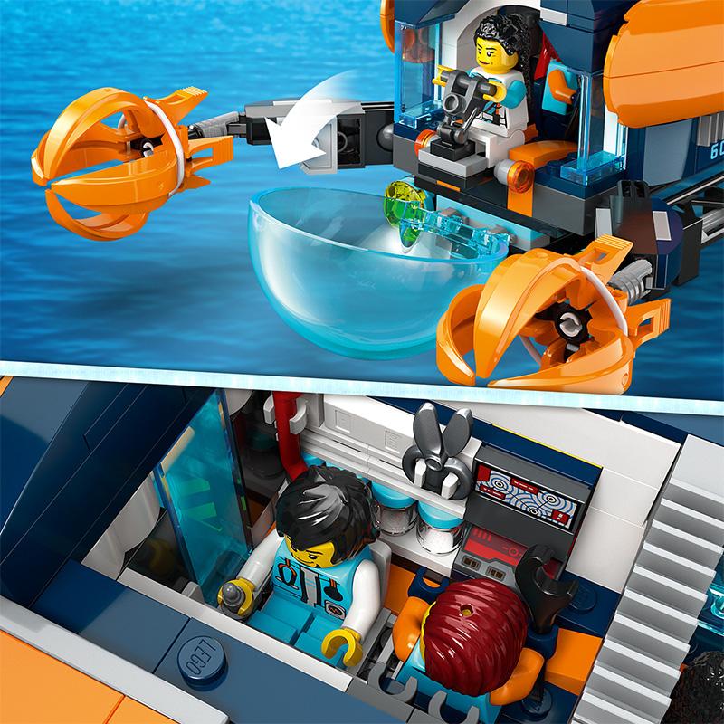 Đồ Chơi Lắp Ráp Tàu Ngầm Thám Hiểm Biển Sâu Lego City 60379 (842 chi tiết)
