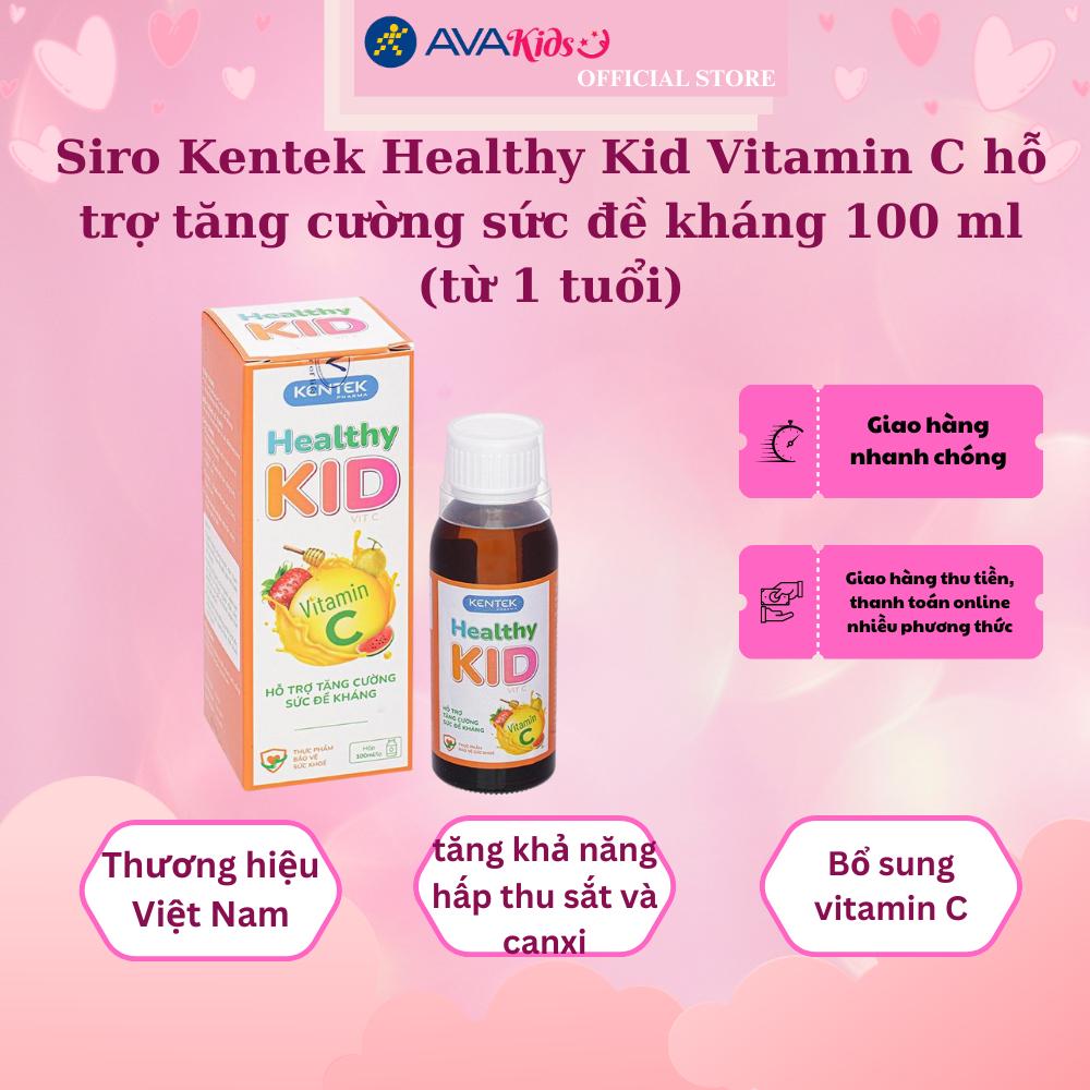 Siro Kentek Healthy Kid Vitamin C hỗ trợ tăng cường sức đề kháng 100 ml (từ 1 tuổi)