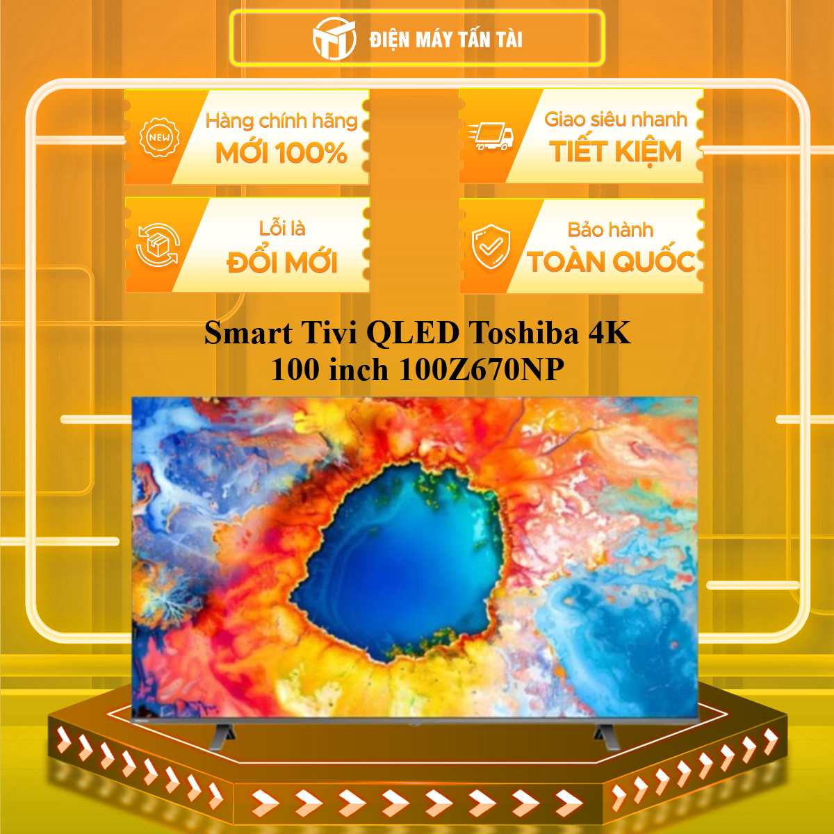 Smart Tivi QLED Toshiba 4K 100 Inch 100Z670NP - HÀNG CHÍNH HÃNG - CHỈ GIAO HCM