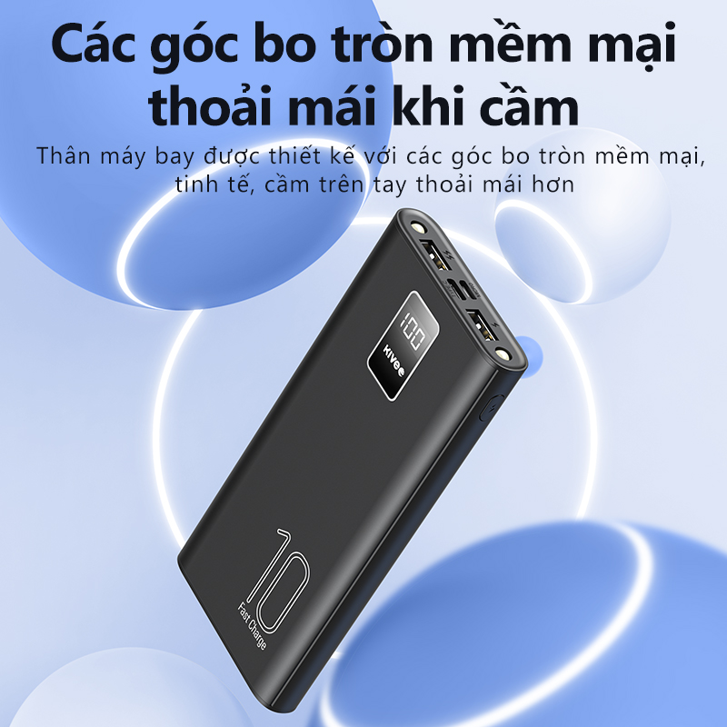 Sạc dự phòng 10000mAh BASIKE 10W Với đèn Pin Cho iP Huawei Samsung OPPO - Hàng chính hãng