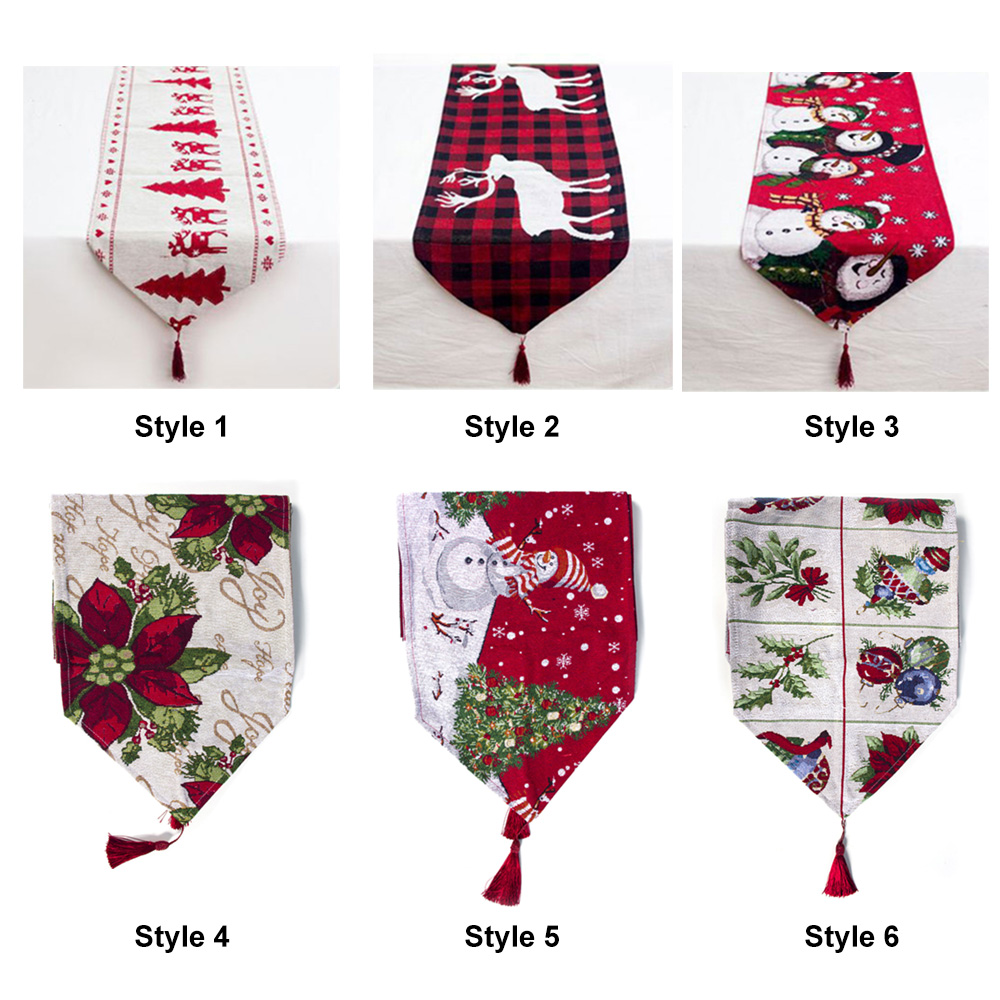 Khăn trải bàn table runner, trang trí bàn ăn tiệc giáng sinh