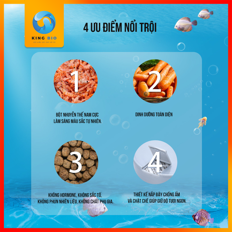 Cám Yee Platax hạt 1.5mm - Thức ăn cân bằng dinh dưỡng chuyên dụng cho cá ó lửa