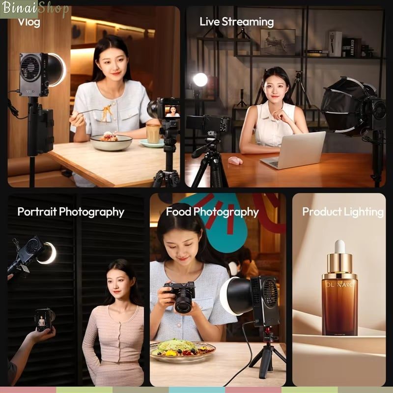 Ulanzi C01 – Đèn COB Mini100W, Chuẩn Màu CRI96+, Sạc Type-C PD 100W Tiện Lợi Cho Quay Phim, Livestream Và Chụp Sản Phẩm Chuyên Nghiệp - Hàng chính hãng