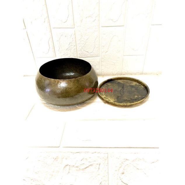 Cơi đựng trầu đồng đường kính 16cm chất liệu bằng đồng nguyên chất