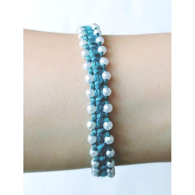 Vòng tay vòng chân may mắn-hạt cườm 2-Wendy-Friendship bracelet-Vòng tay tình bạn-bạn bè handmade DIY