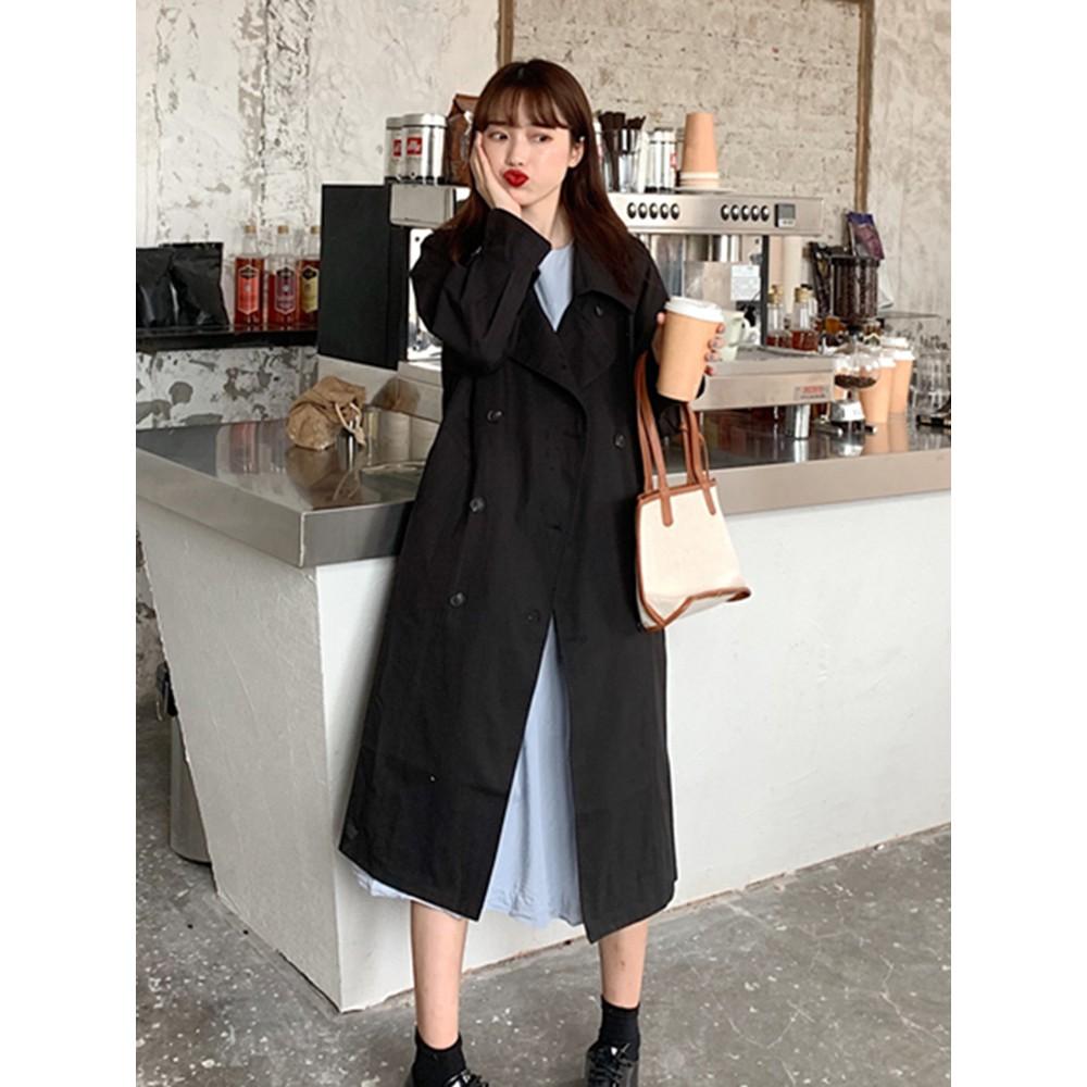 Áo khoác nữ kaki dáng dài thu đông Style Hàn Quốc - Có ảnh thật