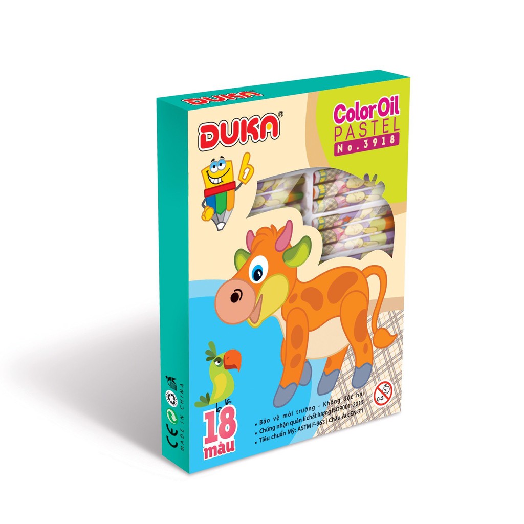 Sách- Combo 6 Cuốn Tập Tô Túi Họa Sĩ Tí Hon + Bút Sáp Dầu Hộp Giấy 18 Màu