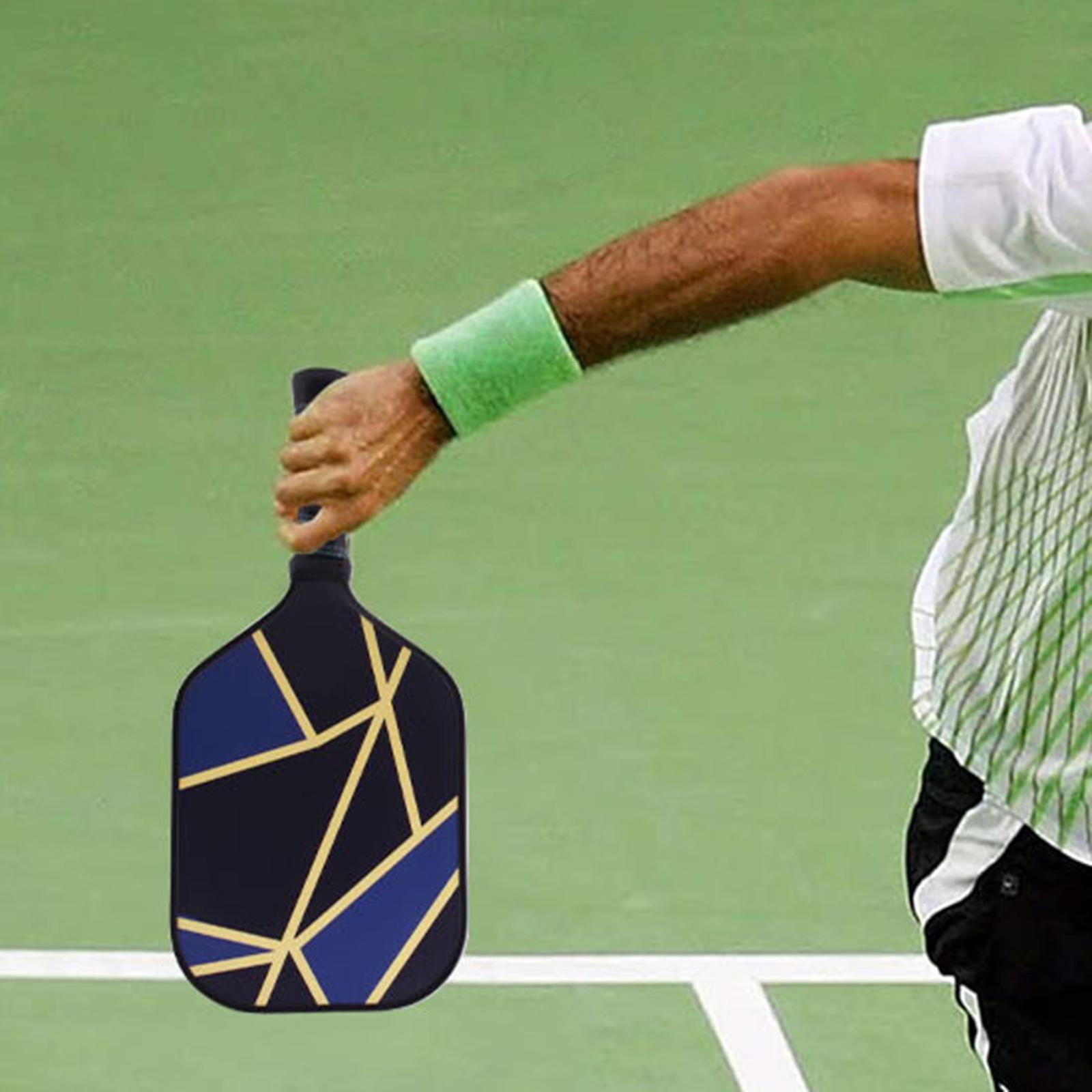 Pickleball Paddle, Fiberglass Surface Polypropylene Honeycomb Core, Anti Slip Sweat Absorbing Grip, Portable Carry Bag